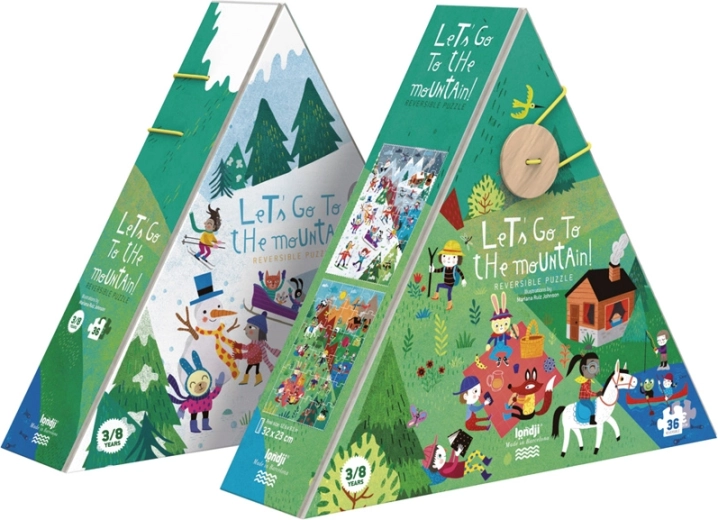 Oboustranné puzzle hory léto a zima LONDJI