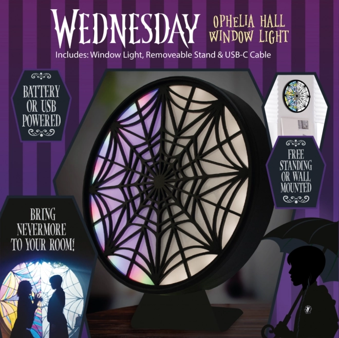 LED světlo okno Wednesday