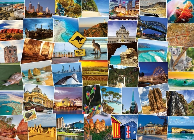 Puzzle Eurographics Světoběžník Austrálie 1000 dílků