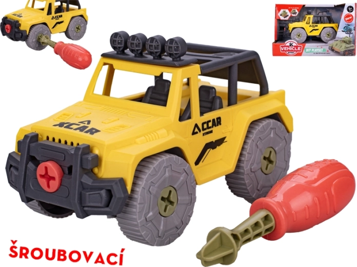 Terénní šroubovací auto 13,5 cm s nástavci