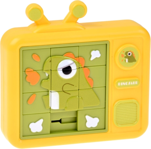 Posuvné puzzle s dinosaurem