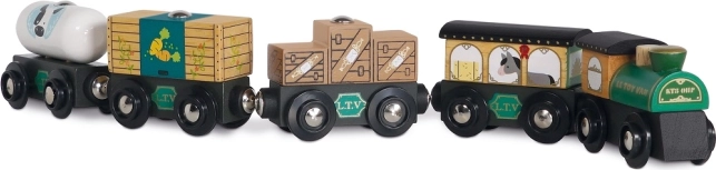 Zelený nákladní vlak Le Toy Van
