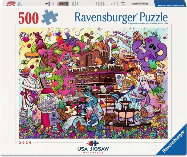 Ravensburger Puzzle USA Jigsaw Nationals: Sladké hřiště (500 dílků)