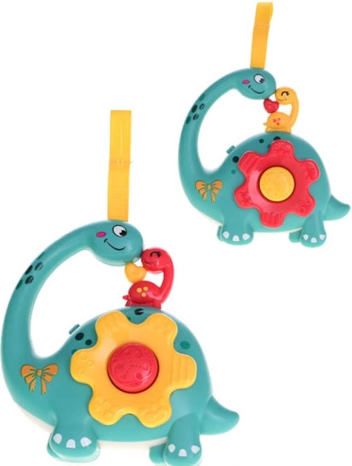 Chrastítko dinosaurus se světlem a zvukem 12 cm na baterie - 1 kus