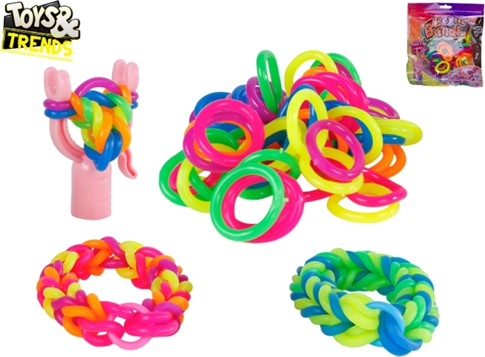 Sada na pletení mega gumičkových náramků TOYS&TRENDS (72 ks)