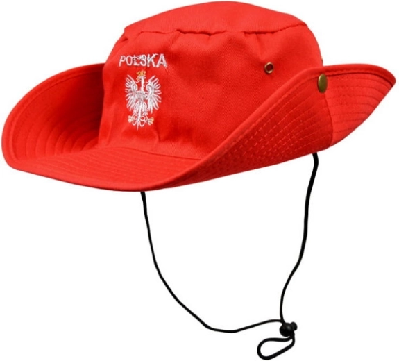 Kovbojský klobouk v barvách Polska bílo‑červený
