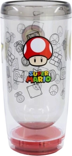 Stor dvoustěnný pohár Super Mario se Smartgrip proti převržení - 1 kus