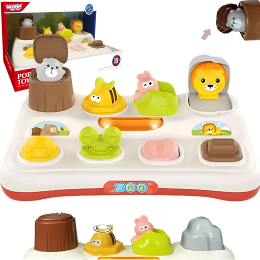 Woopie interaktivní pop‑up hračka – vyskakující zvířátka ZOO