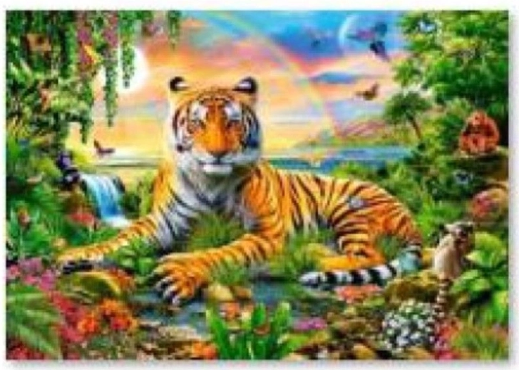 Diamantová mozaika (diamond painting) tygrys 40 × 30 cm - 1 kus