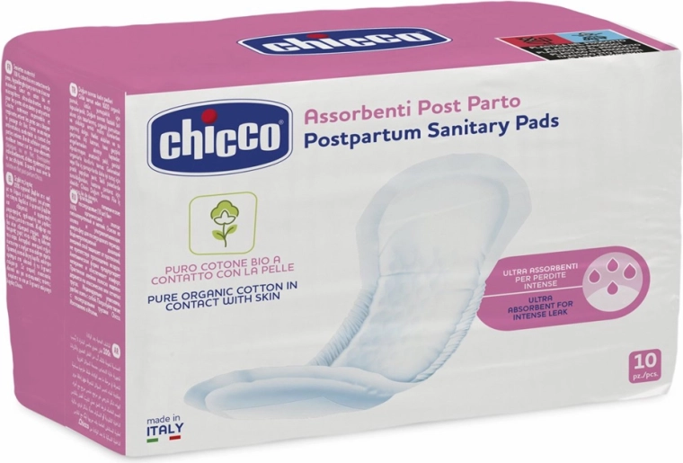 Chicco poporodní vložky z organické bavlny 10 ks