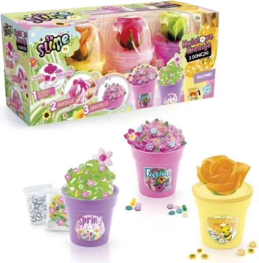 Epee So Slime květinové kreace – 3 květináčky