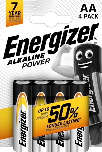Energizer Alkaline Power AA LR6 alkalické baterie, 4 ks