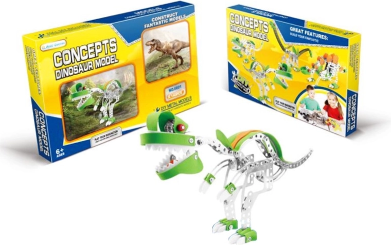 Kovová stavebnice dinosaurus - 1 kus