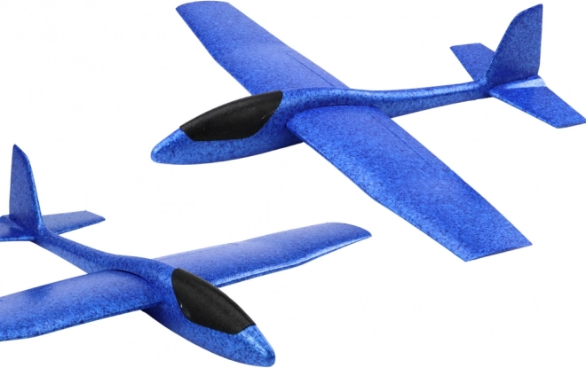 Velký modrý polystyrenový kluzák 68 cm