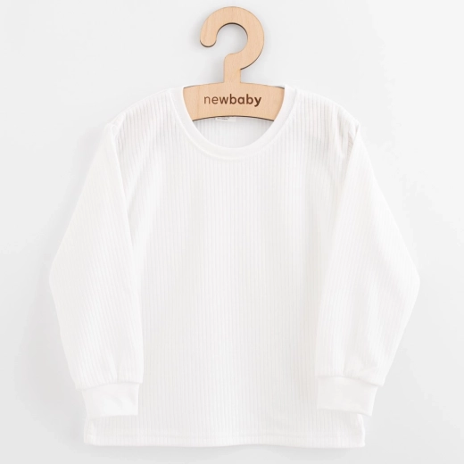 Dětské bavlněné tričko s dlouhým rukávem new baby kindergarten bílé