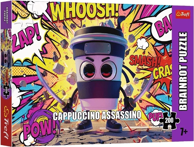 Trefl puzzle BrainRots cappuccino assassino 200 dílků