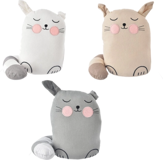 Plyšová dveřní zarážka kočka 21 cm (3 varianty)