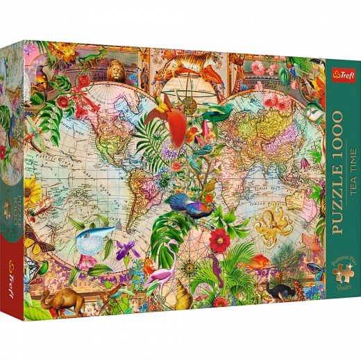 Trefl puzzle Tea Time: Antická mapa světa 1000 dílků