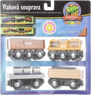 Souprava nákladního vlaku s dieselovou lokomotivou