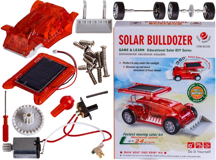 Solární stavebnice buldozeru - 1 kus