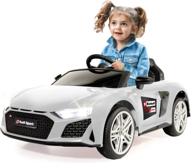 Dětské elektrické vozítko Audi R8 bílé 18 V Einhell Power X-Change