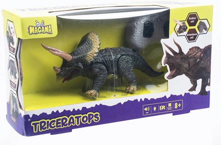 Dinosaurus triceratops na dálkové ovládání se světlem a zvuky