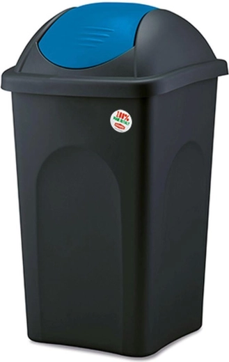 Výklopný odpadkový koš MULTIPAT 60 l, černo-modré víko
