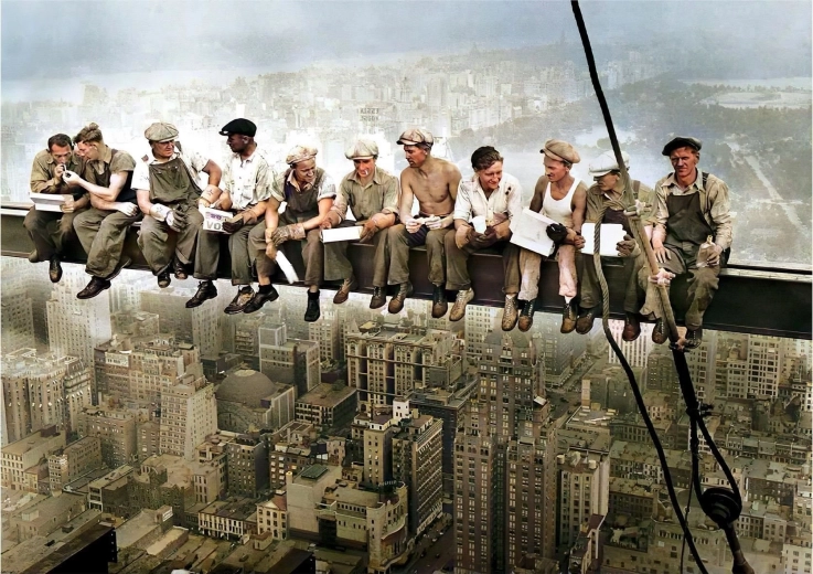 Puzzle Oběd na mrakodrapu 1000 dílků