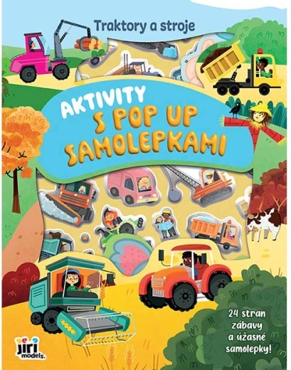 Aktivity s pop-up samolepkami: Traktory a stroje