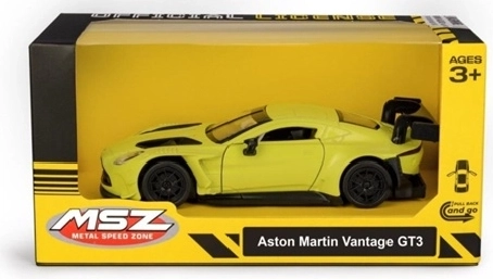 MSZ model Aston Martin Vantage se světlem a zvukem, žlutý