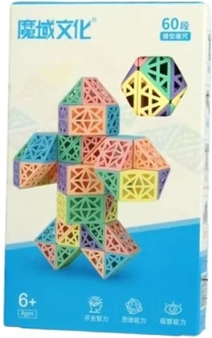 Magnetická stavebnice v krabičce – pastelové pyramidy (60 ks)