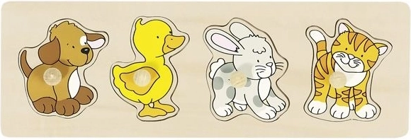 Dřevěná vkládačka Domácí přátelé