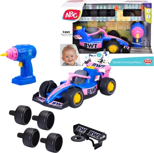 Dickie Toys ABC Build A závodní auto BWT Alpine s elektrickým šroubovákem