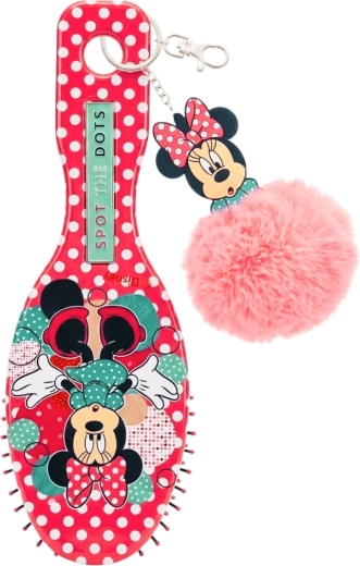 Hřebínek s pompom přívěskem Minnie Mouse - 1 kus