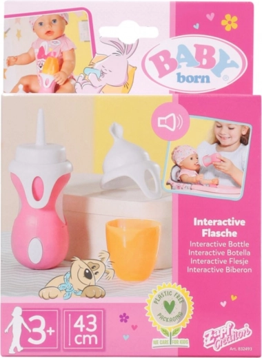 Interaktivní lahvička a lžička pro panenky BABY Born