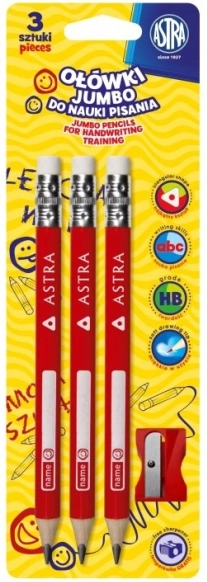 Astra Jumbo tužka na nácvik psaní pro děti 3 ks