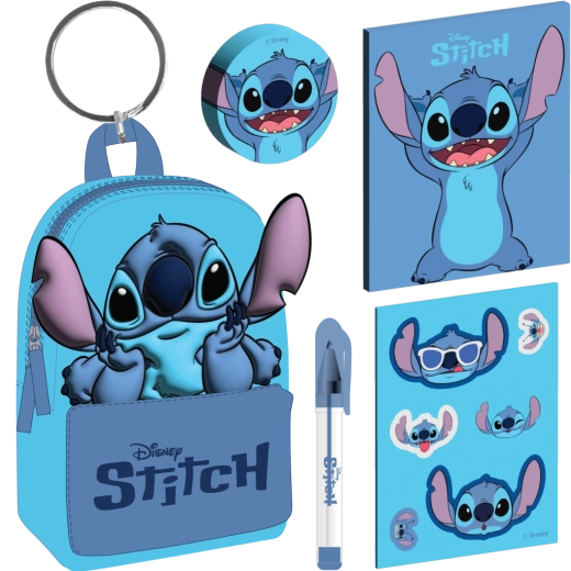 Disney Lilo a Stitch klíčenka s mini batůžkem Stitch
