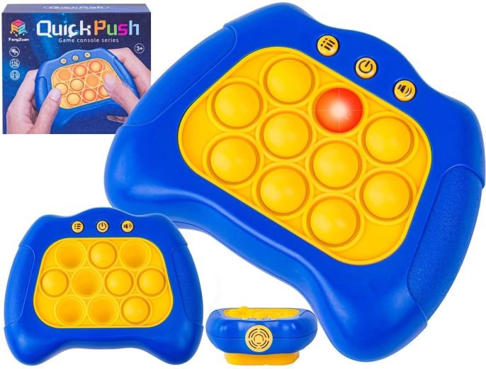Elektronická antistresová hra Pop It – senzorický herní pad/kontroler, tmavě modrý - 1 kus