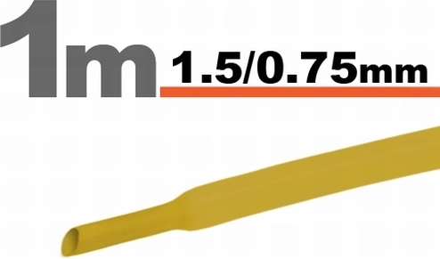 Žlutá smršťovací bužírka 1,5 / 0,75 mm