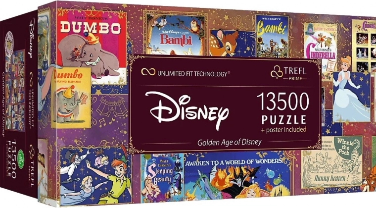 Puzzle 13500 dílků Zlatý věk Disney