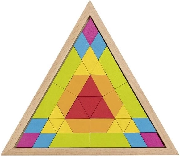 Goki dřevěná mozaika trojúhelník
