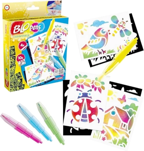 Blopens mini kit příroda – kreativní airbrush sada pro děti