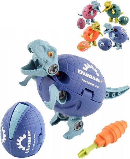 Šroubovací dinosaurus ve vajíčku 2v1 s nástrojem - 1 kus
