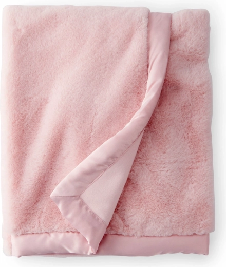 Carter's dětská dvouvrstvá deka z umělé kožešiny Pink 80 × 110 cm