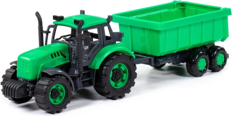 Dětský traktor Progress s přívěsem na setrvačník - 1 kus