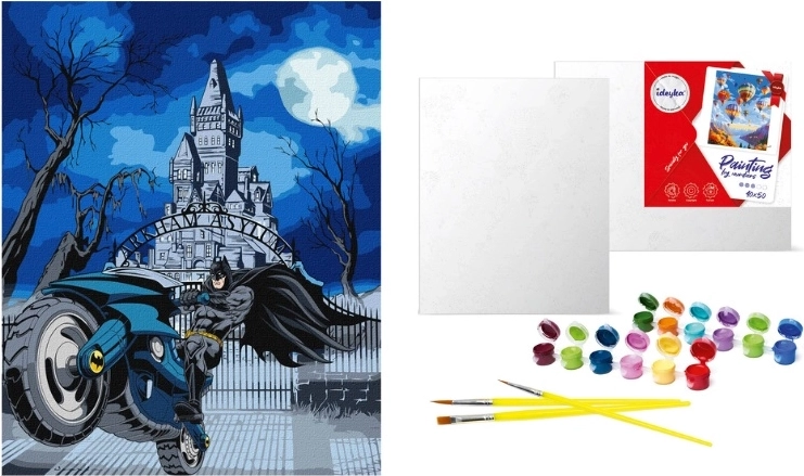 Malování podle čísel Batman na batcyklu 40 × 50 cm