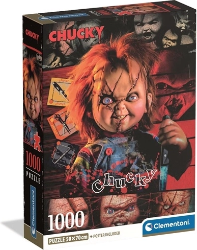 Clementoni puzzle horror collection chucky 1000 dílků compact