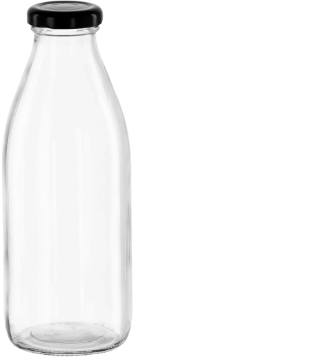 Láhev na džus 500 ml s kovovým uzávěrem 42 mm