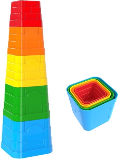 Kubus baby hranatá skládací pyramida 5 dílků