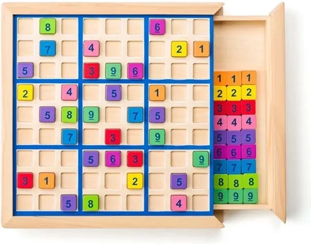 Dřevěná sudoku deska